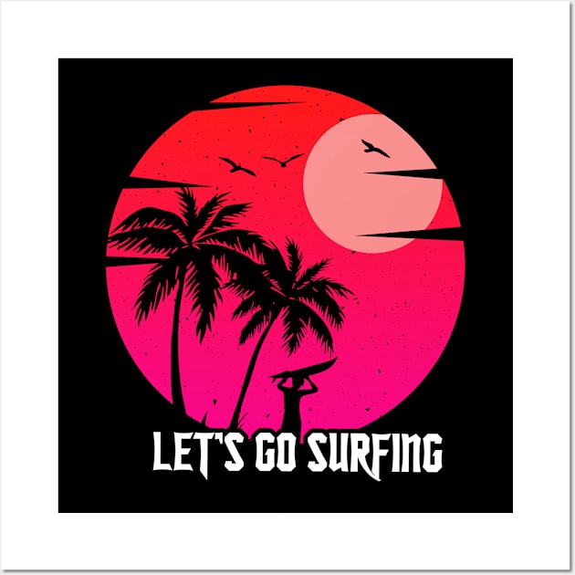 Red Surf Logo Wall Art by Dominic Becker